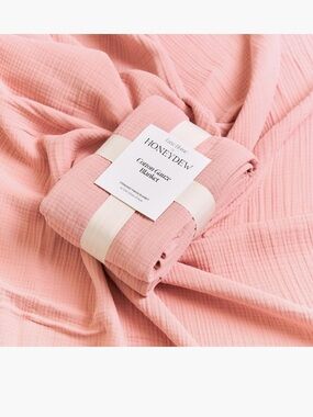 Honeydew Intimates Cotton Gauze Blanket - Blush Pink